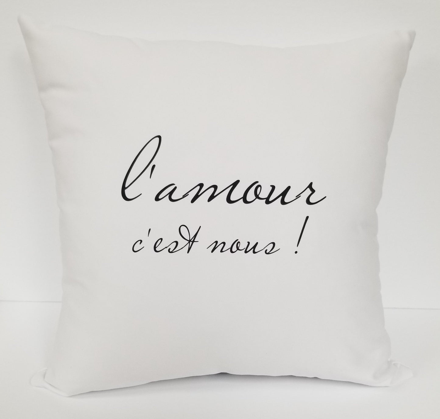 L'amour c'est nous Cotton Pillow 16"