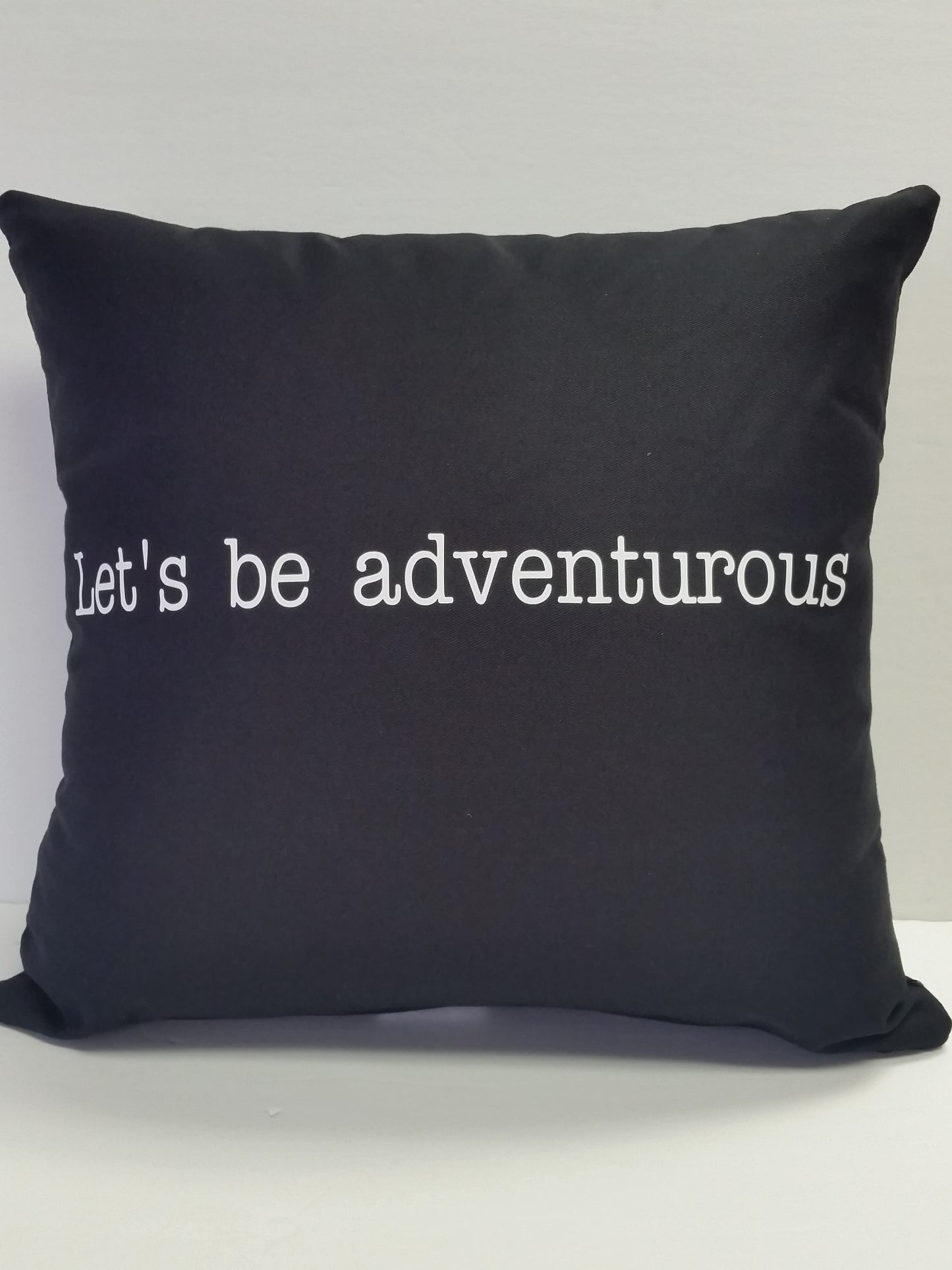 Let's be adventurous Cotton Pillow