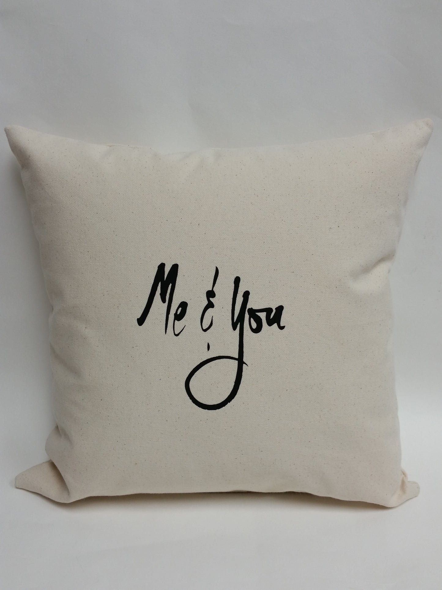 Me & You Cotton Canvas Pillow