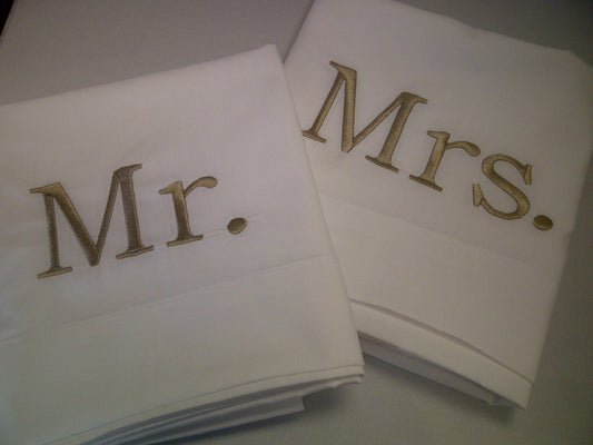 Mr. Mrs. Pillowcase Set
